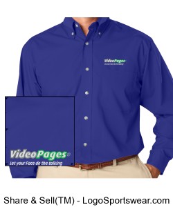 VideoPages Royal Long Sleeve (1) Logo - Logo on Left Chest Area. Design Zoom
